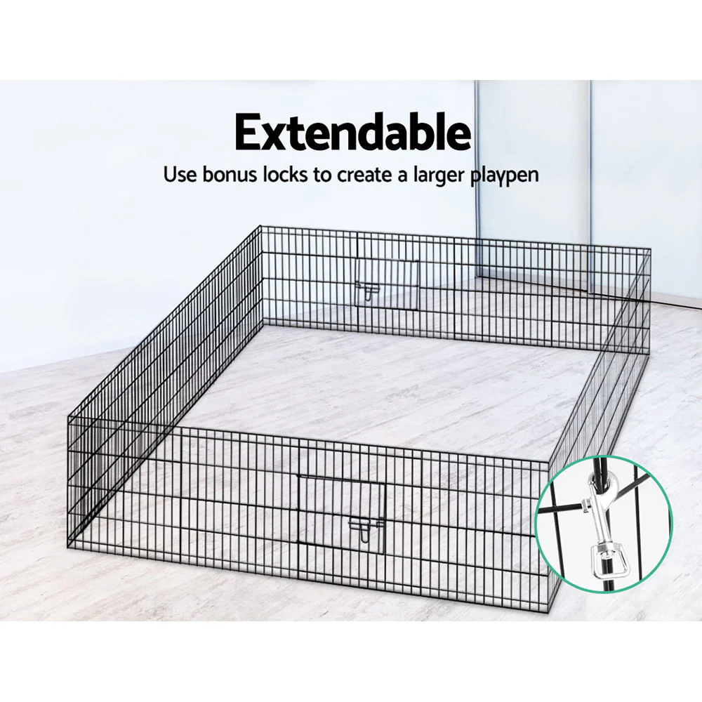 8 Panel Dog Playpen Cage Fence - 36 / 90cm