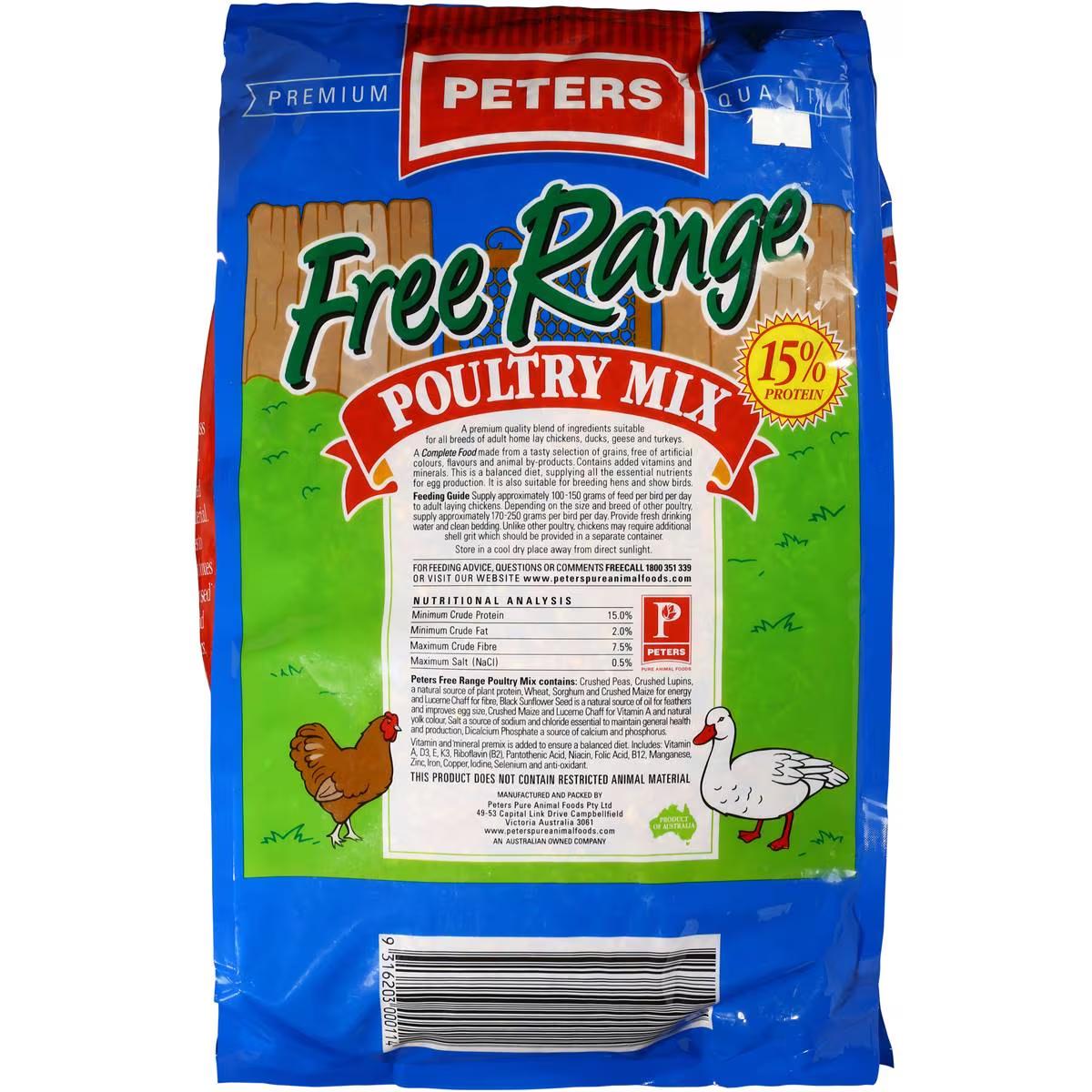 Peters Premium Quality Free Range Poultry Mix 5kg
