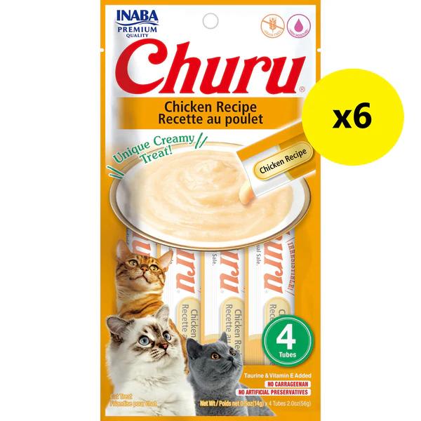INABA CAT CHURU PUREE CHICKEN 56G 6PK