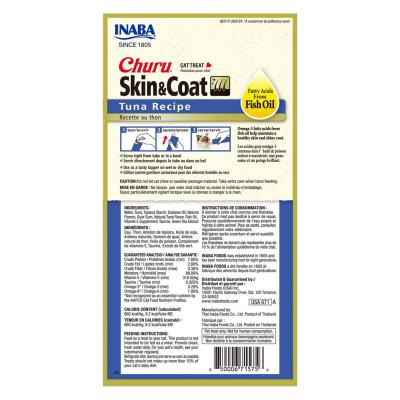 Inaba Cat Churu Puree Skin & Coat Tuna 56g 6pk