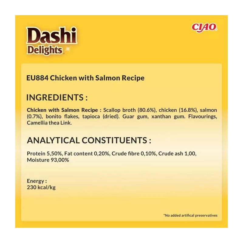 Inaba Dashi Delights Silky Broth Chicken & Salmon 40g 6pk