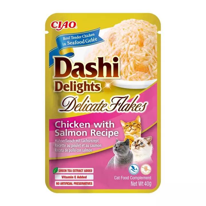 INABA DASHI DELIGHTS DELICATE FLAKES CHKN SALM 40G 6PK