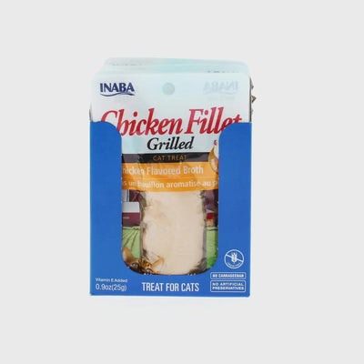 INABA CAT GRILLED CHKN FILLET IN CHICKEN BROTH 15G 6PK