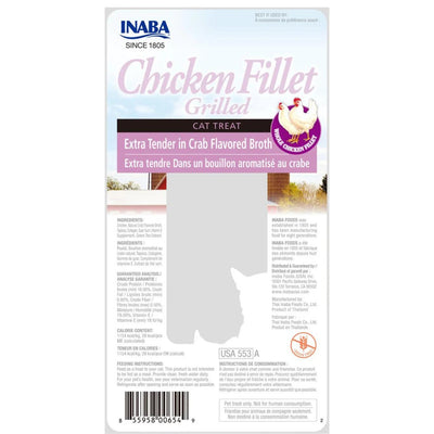 Inaba Cat Grld Chicken Flt Ex Ten Crab Broth 15g 6pk
