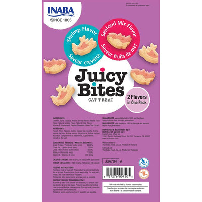 Inaba Juicy Bites Shrimp And Seafood Mix Cat Treats 6 X 34g