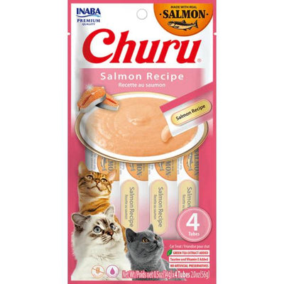 INABA CAT CHURU PUREE SALMON VARIETIES 40PK BOX