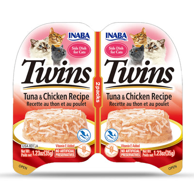 INABA CAT TWINS TUNA & CHICKEN WITH SALMON 70G 6PK