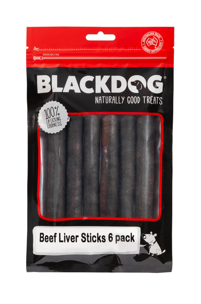 BLACK DOG BEEF LIVER STICKS 6PK