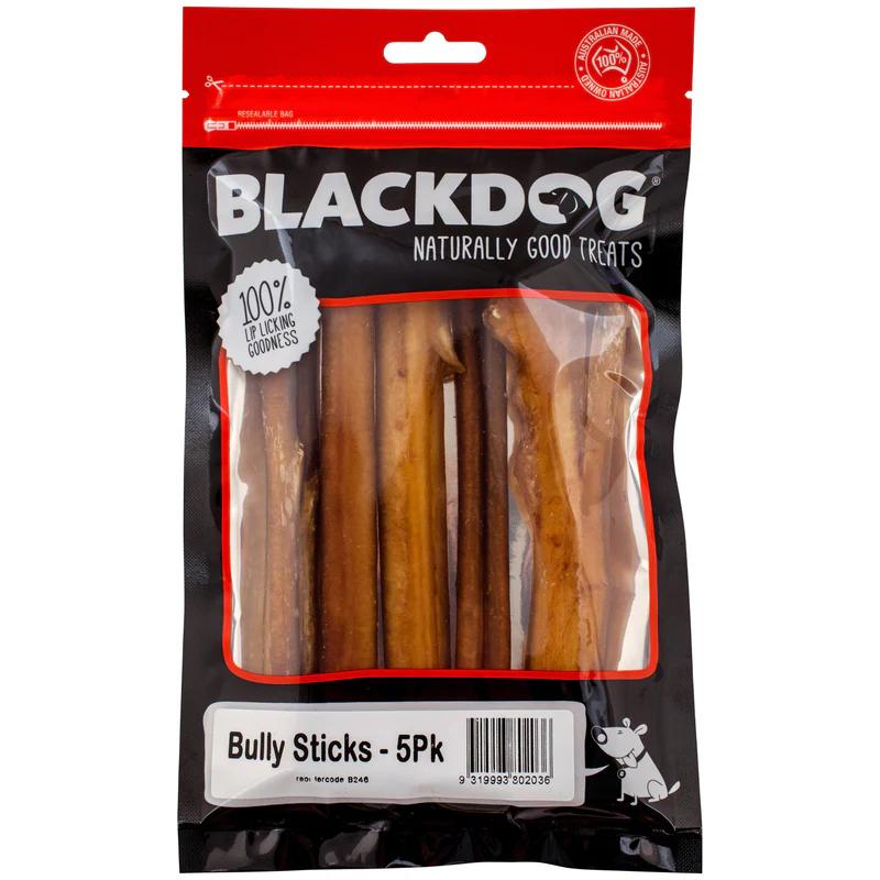 BLACK DOG BULLY STICKS 5PK