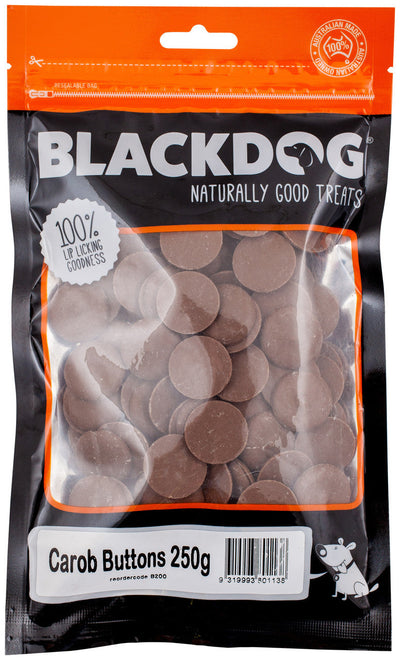BLACK DOG CAROB DROPS 250G