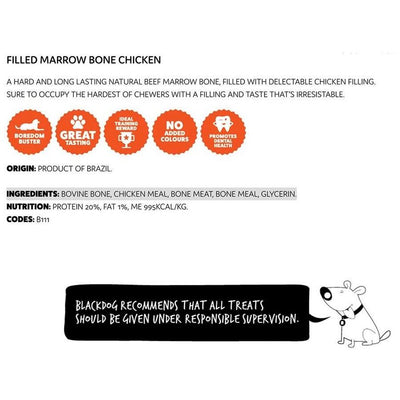 Black Dog Chicken Filled Bone 5 Inch Treats