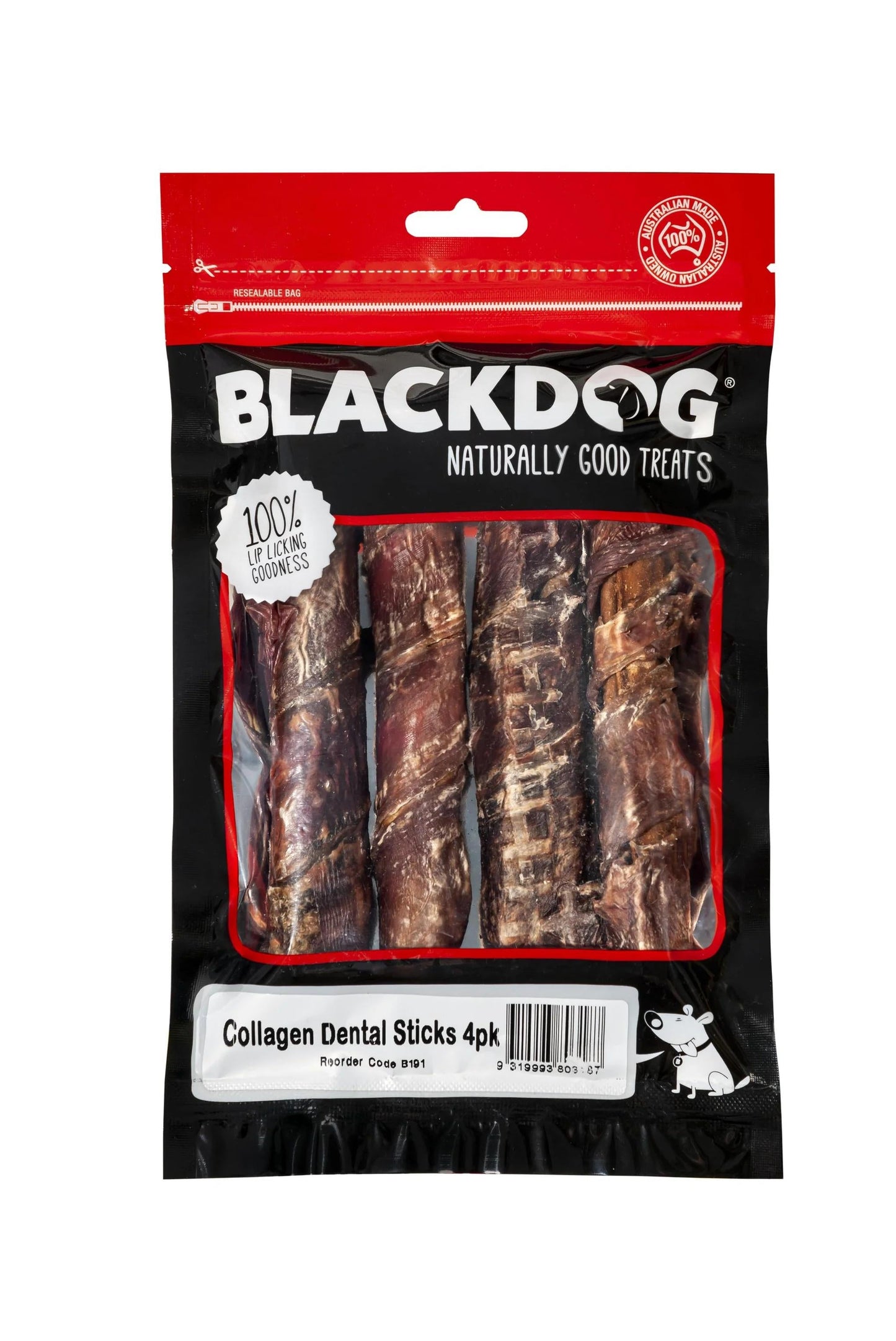 Black Dog 4 Pack Collagen Dental Sticks Treats