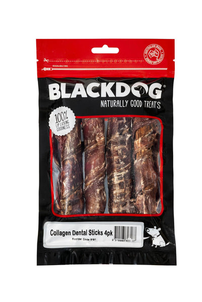 Black Dog 4 Pack Collagen Dental Sticks Treats