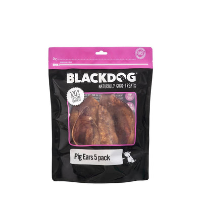 BLACK DOG PIG EARS 5PK