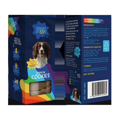 Doggylicious Dog Treat Rainbow Cookies 180g