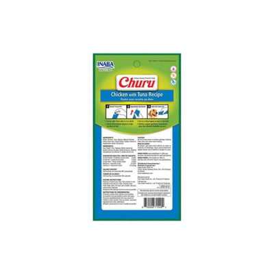 Inaba Churu Creamy Puree Chicken With Tuna Recipe Dog Treat Tubes 6 X 56g