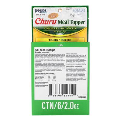Inaba 6 Pack Dog Churu Meal Topper Chicken 56g