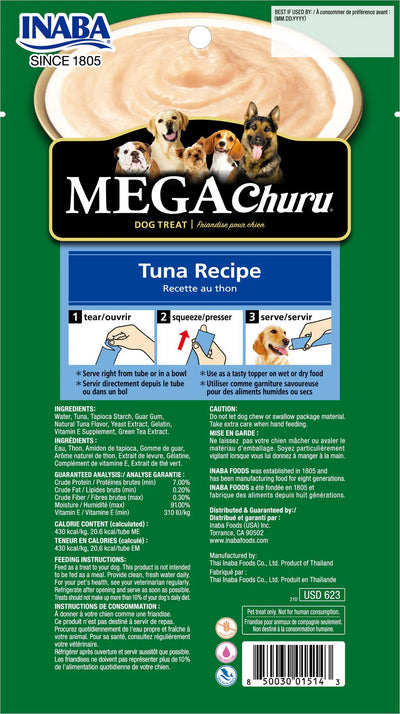 Inaba Dog Mega Churu Puree Tuna 144g 6pk