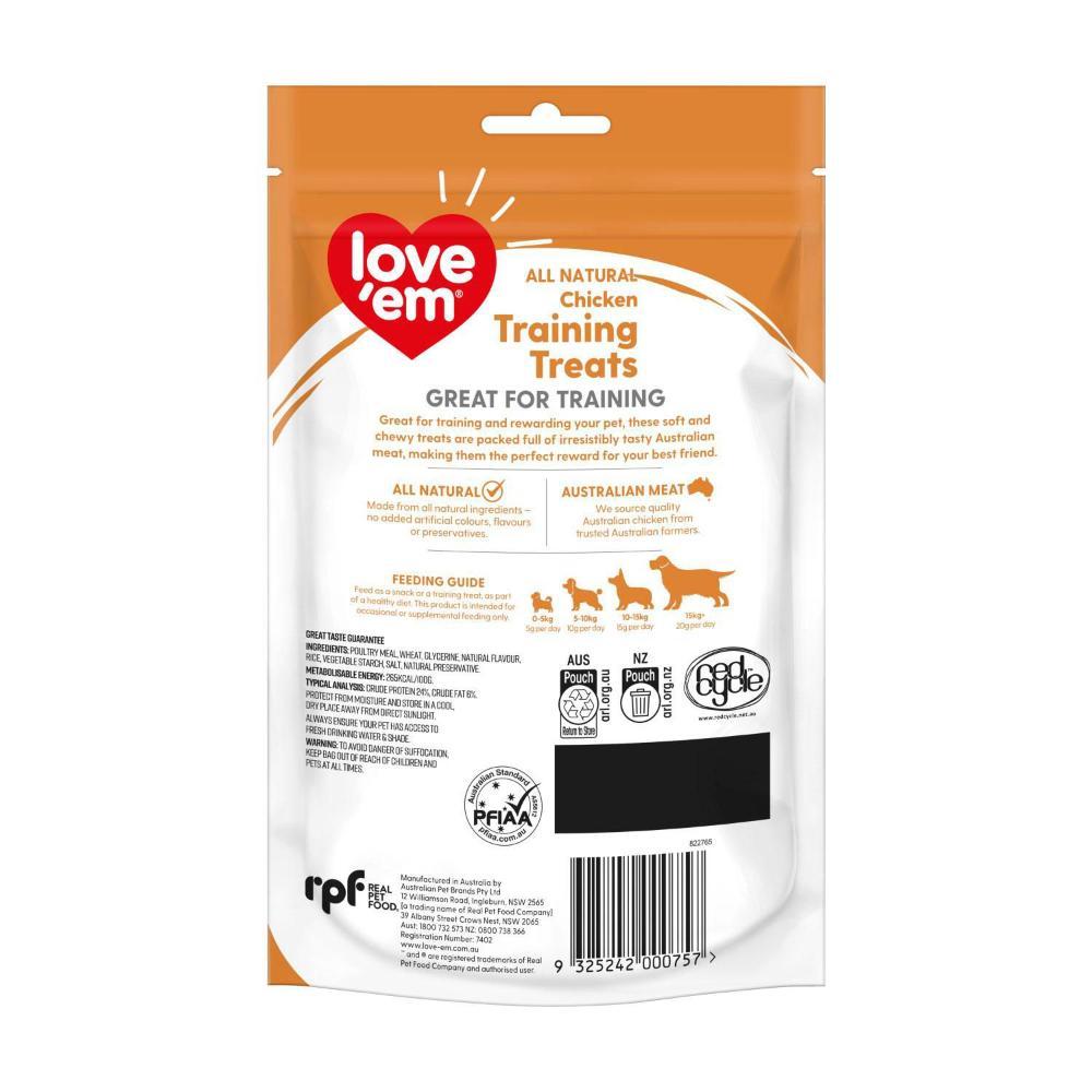 Love Em Chicken Training Treats 200g 5pk