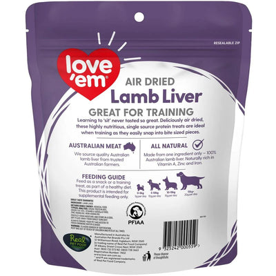 Love Em Air Dried Lamb Liver 200g 4pk