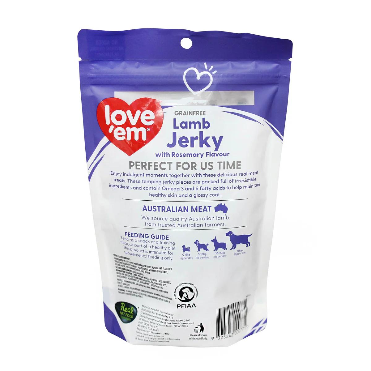 Love Em Lamb & Rosemary Jerky 200g 6pk