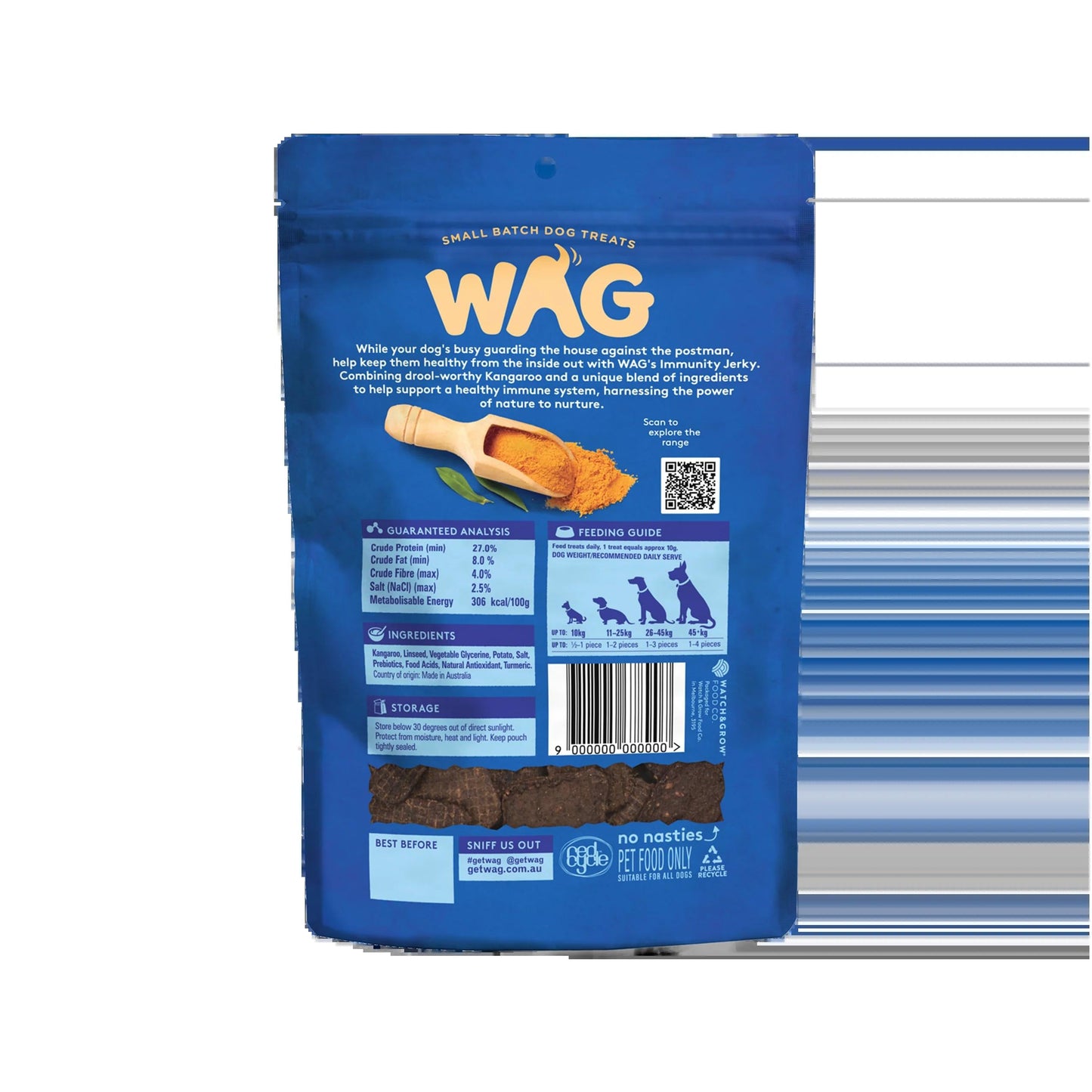 WAG 10 Pack Kangaroo Jerky Immunity Treats