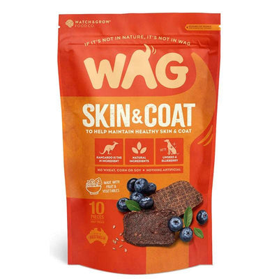 WAG KANGAROO JERKY SKIN & COAT 10PC