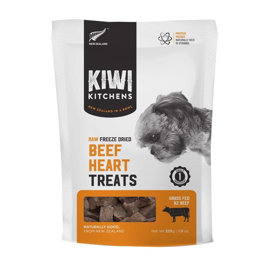 KIWI KITCHENS FREEZE DRIED BEEF HEART TREAT 225G