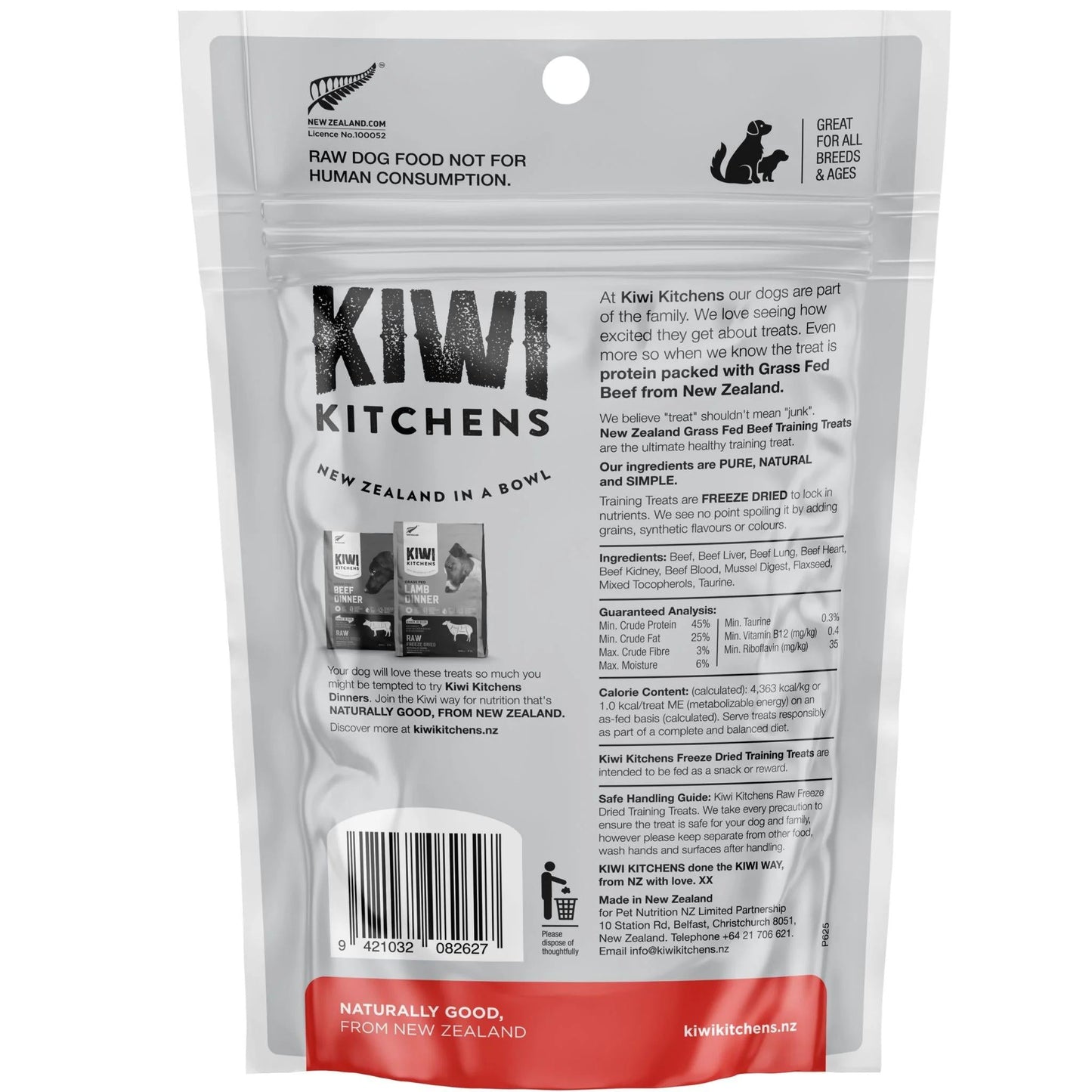 Kiwi Kitchens Freeze Dried Beef Training Treats 30g