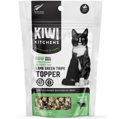 Kiwi Kitchens Freeze Dried Lamb Grn Tripe Cat Topper 70g