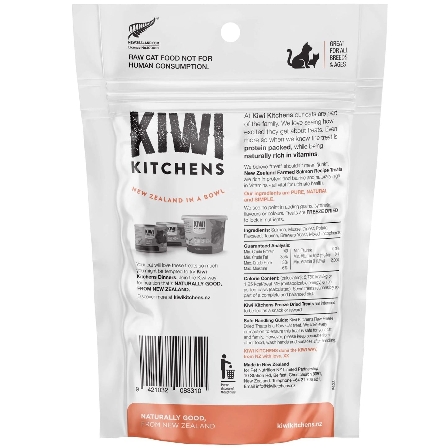 Kiwi Kitchens Freeze Dried Salmon Cat Treat 30g