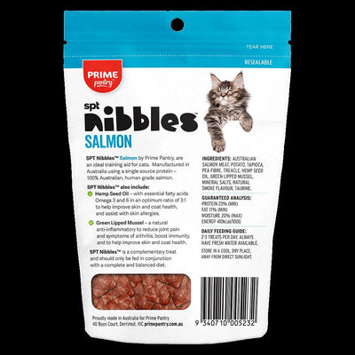 Prime Pantry Nibbles Spt Single Protein Salmon Treats For Cats 40g