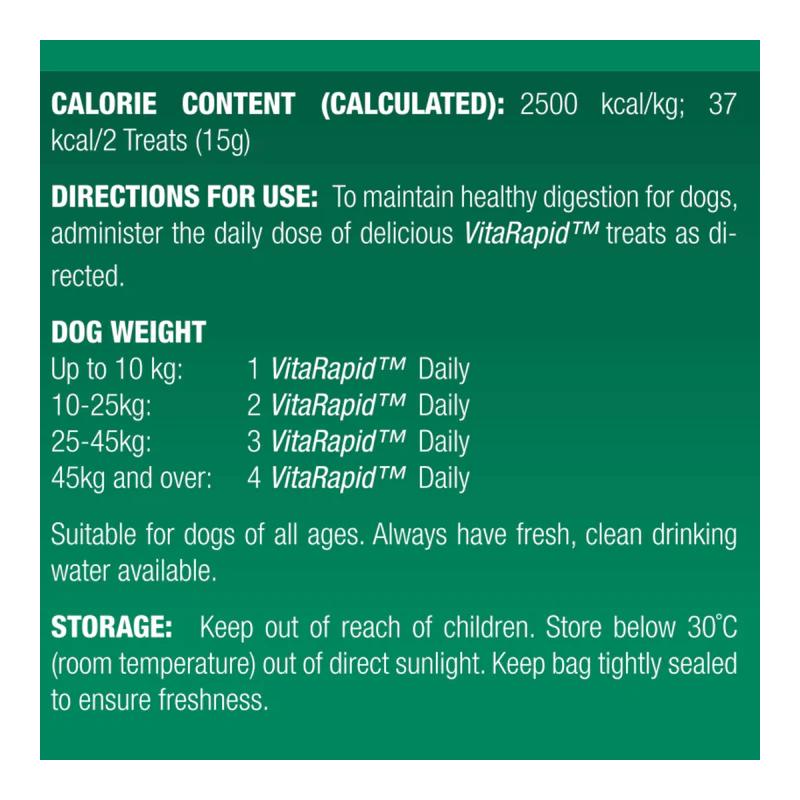 Vetalogica Vitarapid Digestive Health Daily Treats For Dogs 210g