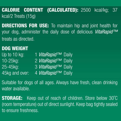 Vetalogica Vitarapid Joint Care Daily Dog Treats 210g