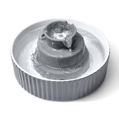 Grey Ceramic Electric Water Fountain