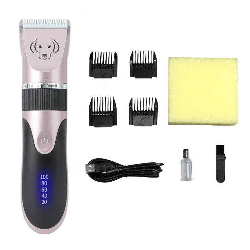 Andala Pets Rechargeable Clipper With Adjustable Blades Pink
