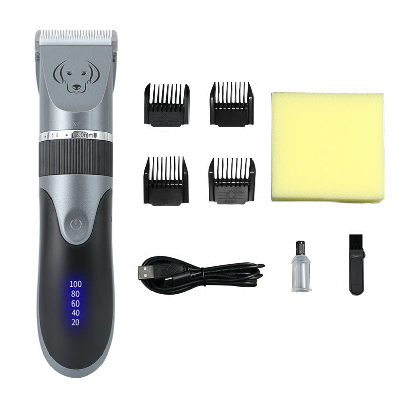 Andala Pets Rechargeable Clipper With Adjustable Blades Grey