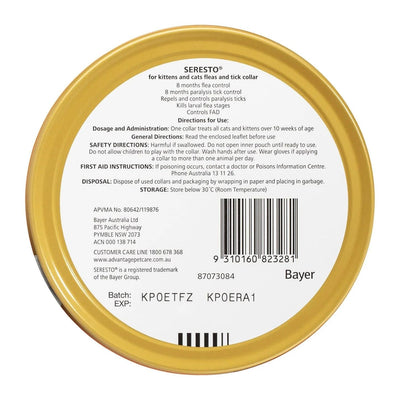 Bayer Seresto Flea & Tick Cat & Kitten Collar