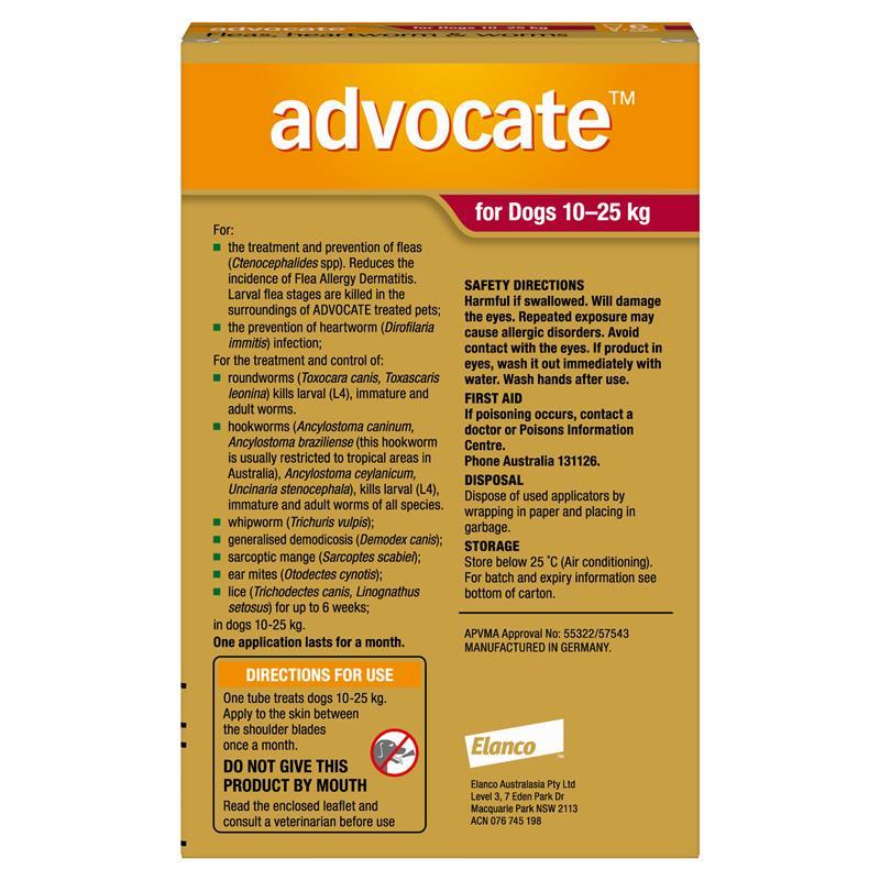 Advocate For Dogs 10 To 25kg (Large Dogs) Red 6 Pack