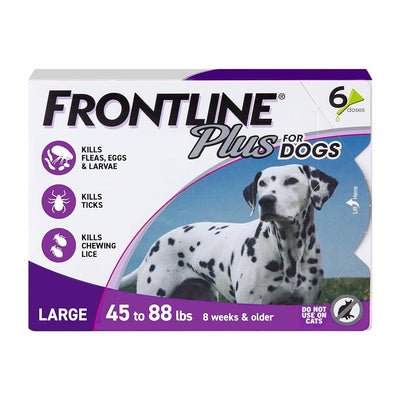FRONTLINE PLUS DOG 20-40KG LGE 6'S PURPLE