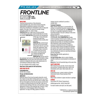 Frontline Plus Dog 10-20kg Med 6pk Blue