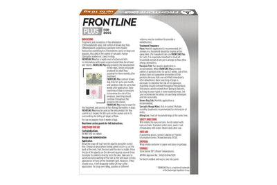 Frontline Plus Dog 0-10kg Small 6pk Orange