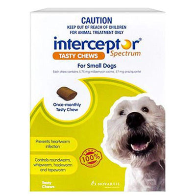 INTERCEPTOR SMALL DOG GREEN 3 CHEWS