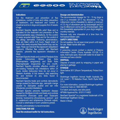 Nexgard Spectra For Dogs 7.6 -15kg 6pk