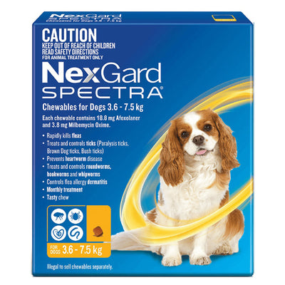 NEXGARD SPECTRA FOR DOGS 3.6-7.5KG 6S