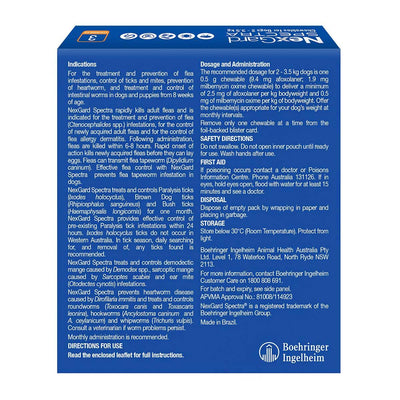 Nexgard Spectra For Dogs 2-3.5kg 3pk