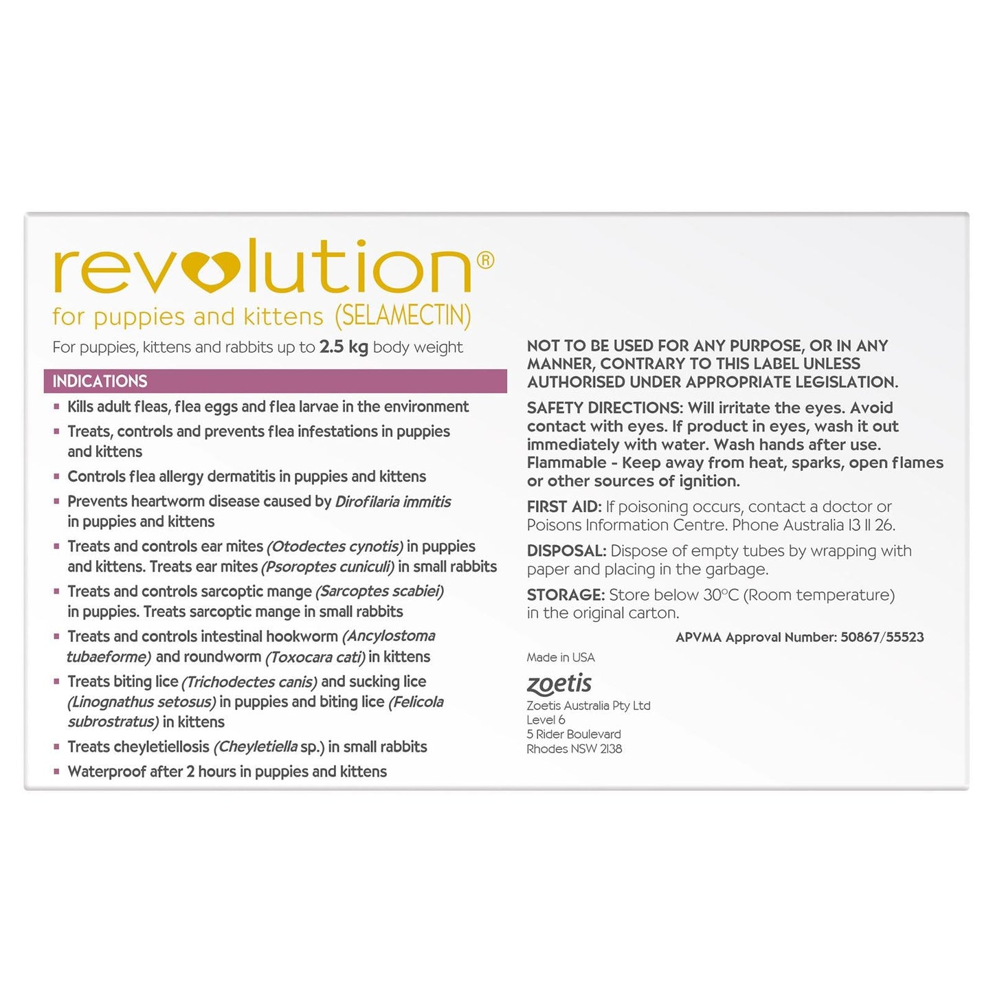 Revolution Puppy & Kittens Mauve 15Mg 3 Pack