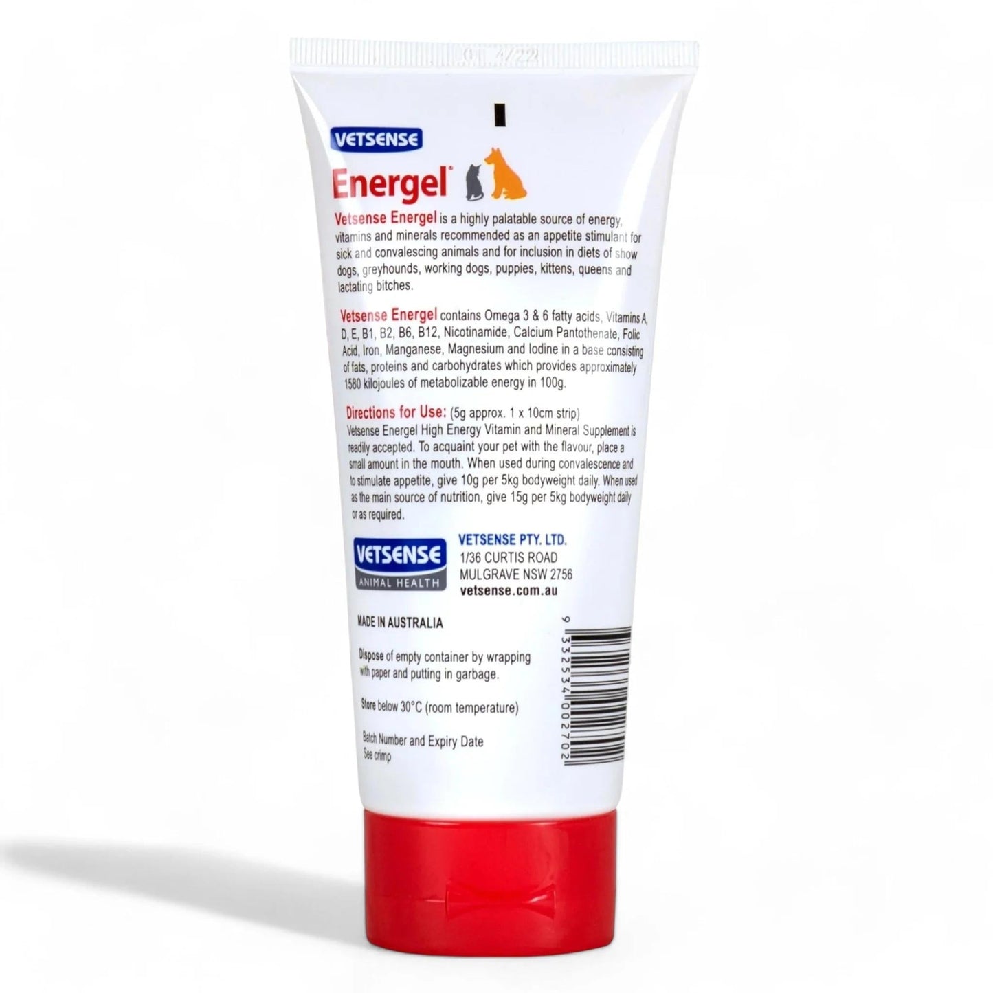 Vetsense Energel Vitamins & Minerals Supplement For Cats & Dogs 200g