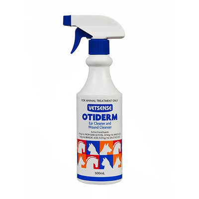 Vetsense Otiderm Wound & Ear Cleaner For Pet Horses Dogs & Cats 500ml