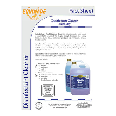 Equinade Heavy Duty Disinfectant Cleaner Deodoriser Animal Safe Fruity 20L